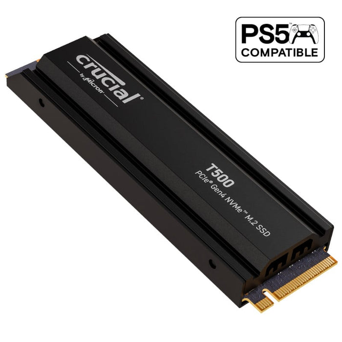 Crucial T500 1TB M.2 NVMe Gen4 with Heatsink NAND SSD-2