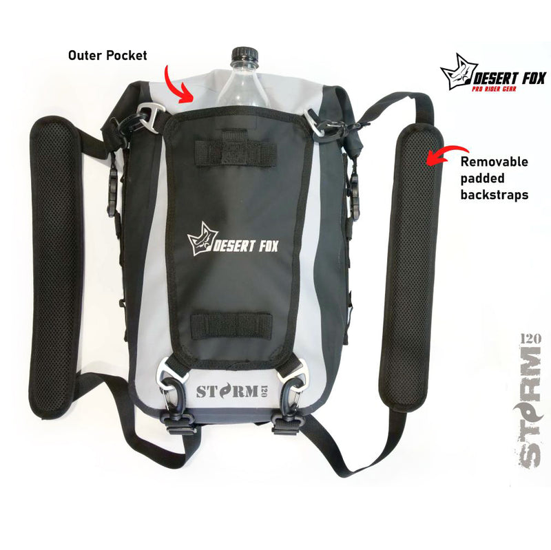 Desert Fox Storm 120 Waterproof Rear Tail Bag & Mini Backpack