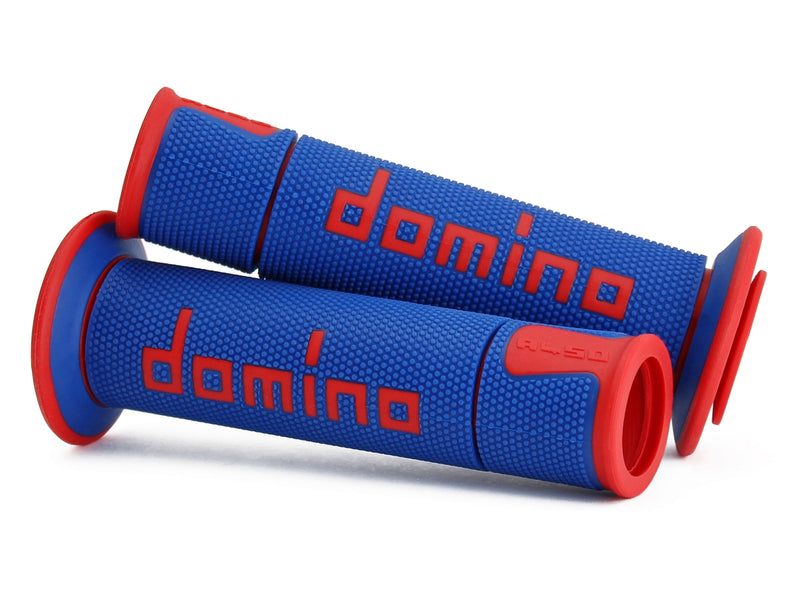 Domino A450 Racing Grips - Blue and Red