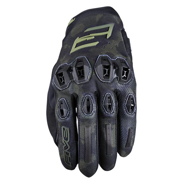 FIVE STUNT EVO2 Short Stunt Gloves Camo Khaki