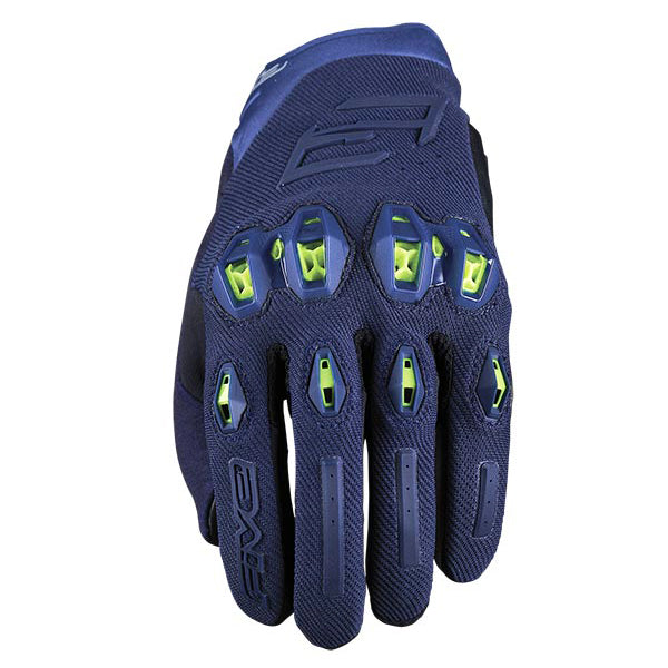FIVE STUNT EVO2 Short Stunt Gloves Blue & Yellow
