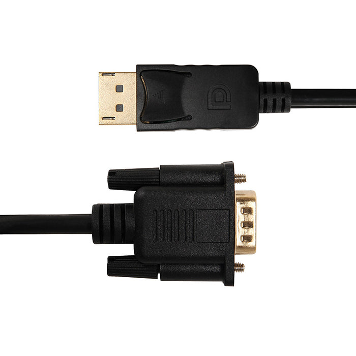 Gizzu 1080P DisplayPort to VGA Cable 1.8m Poly-3