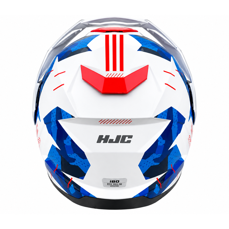 HJC I80 ROKI MC21 White/Red/Blue Modular Adventure Helmet