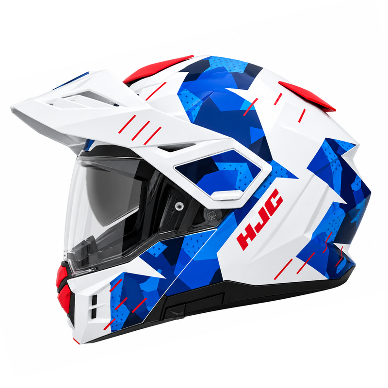 HJC I80 ROKI MC21 White/Red/Blue Modular Adventure Helmet