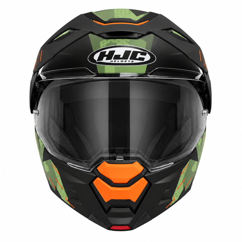 HJC I80 ROKI MC47SF Black/Green/Orange Modular Adventure Helmet