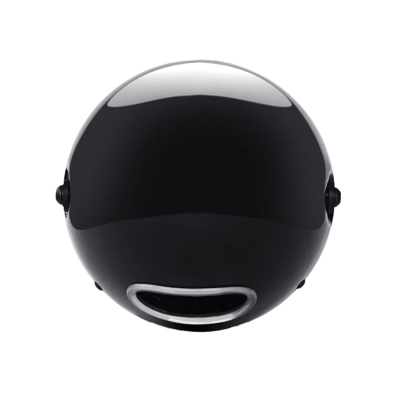 Max-Inc 7.7 Inch Gloss Black Metal LED Integrated Headlight w/ Half Moon Turn Signals