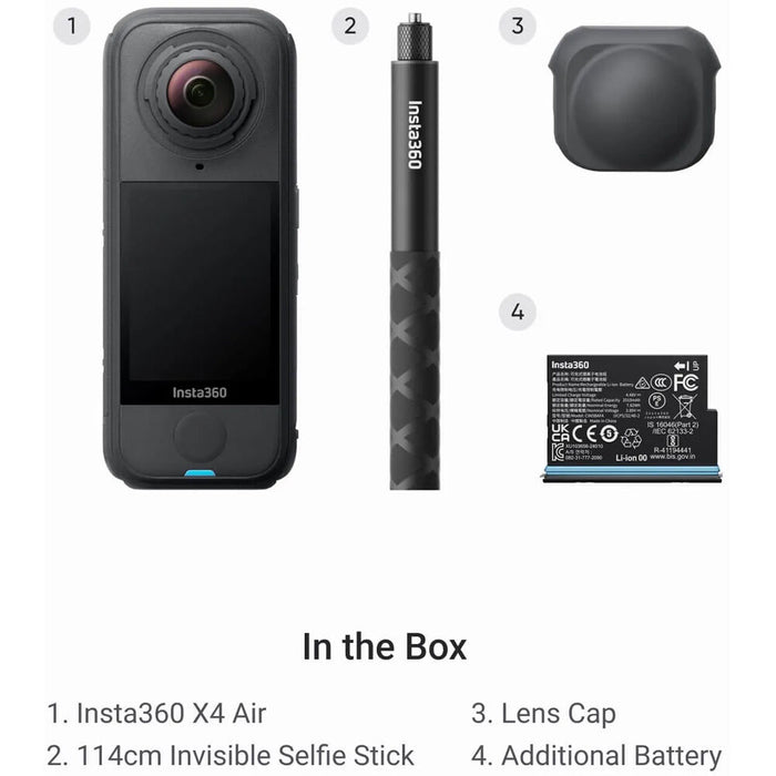 Insta360 - X4 Air 8K - Black Starter Bundle