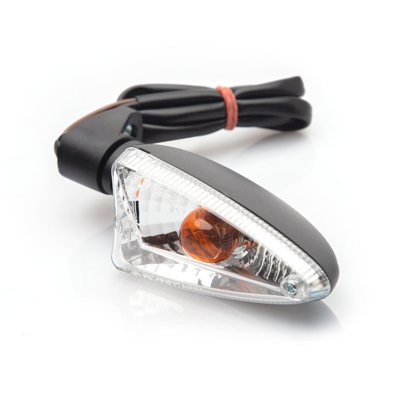 Indicator Halogen Oval Side Mount - Black - Clear Lens