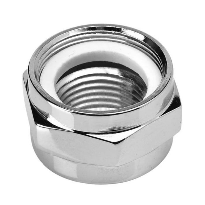 Lowbrow Customs Chrome Petcock Adapter Nut - 3/8 inch NPT to 22 MM