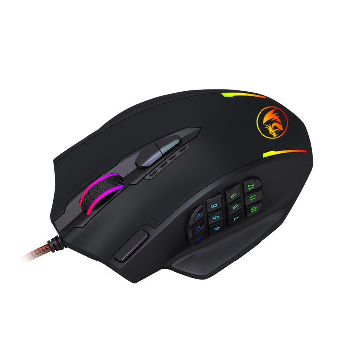 REDRAGON IMPACT 12400DPI MMO Gaming Mouse - Black-4