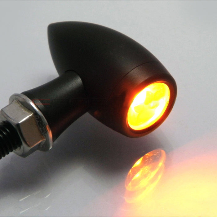 Max-Inc MAX Chubby Matte Black Machined Aluminium Micro LED Indicators / Turn Signals