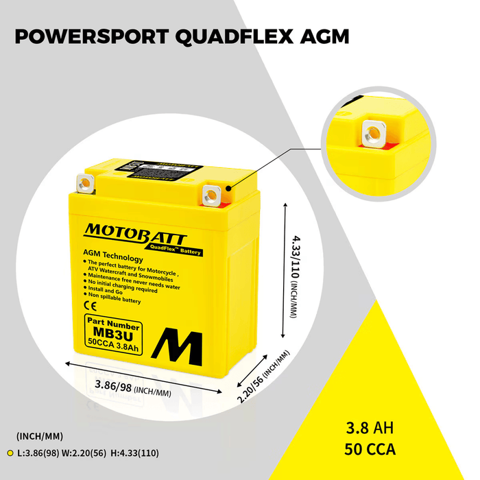 Motobatt MB3U