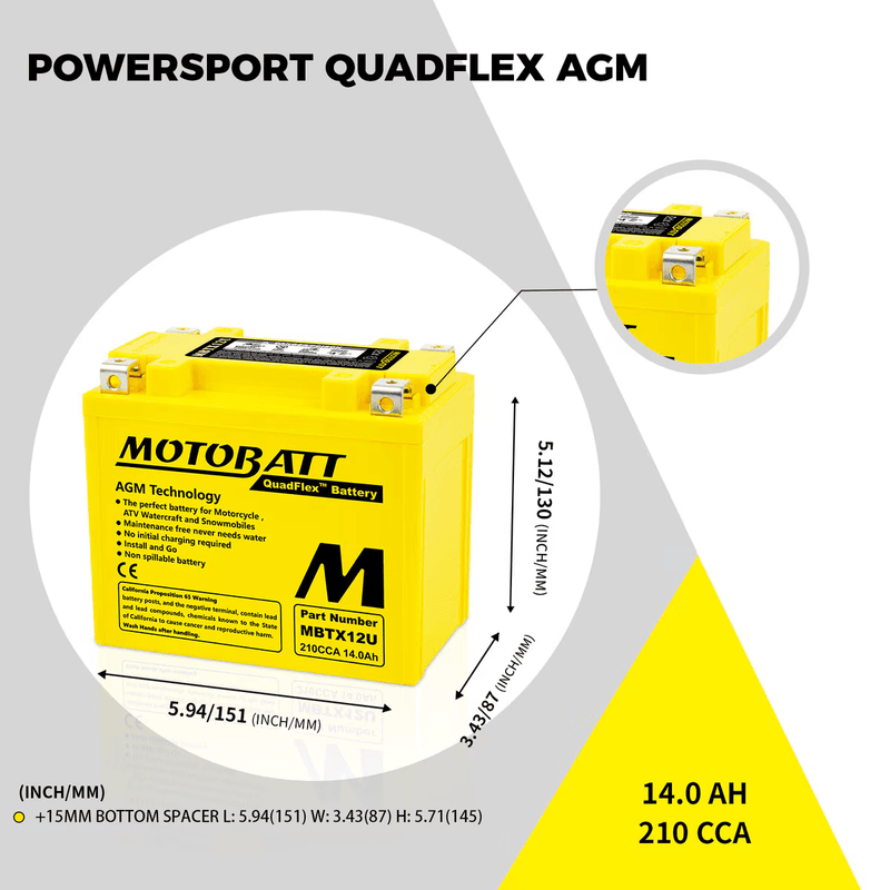 Motobatt MBTX12U