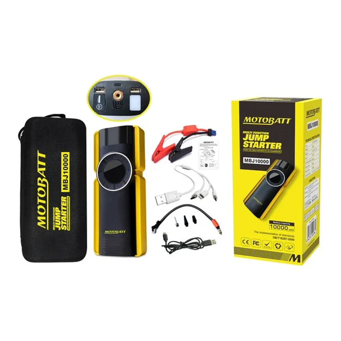 Motobatt MBJ10000 - Jump Starter- Tyre Pump - Power Bank - LED Torch