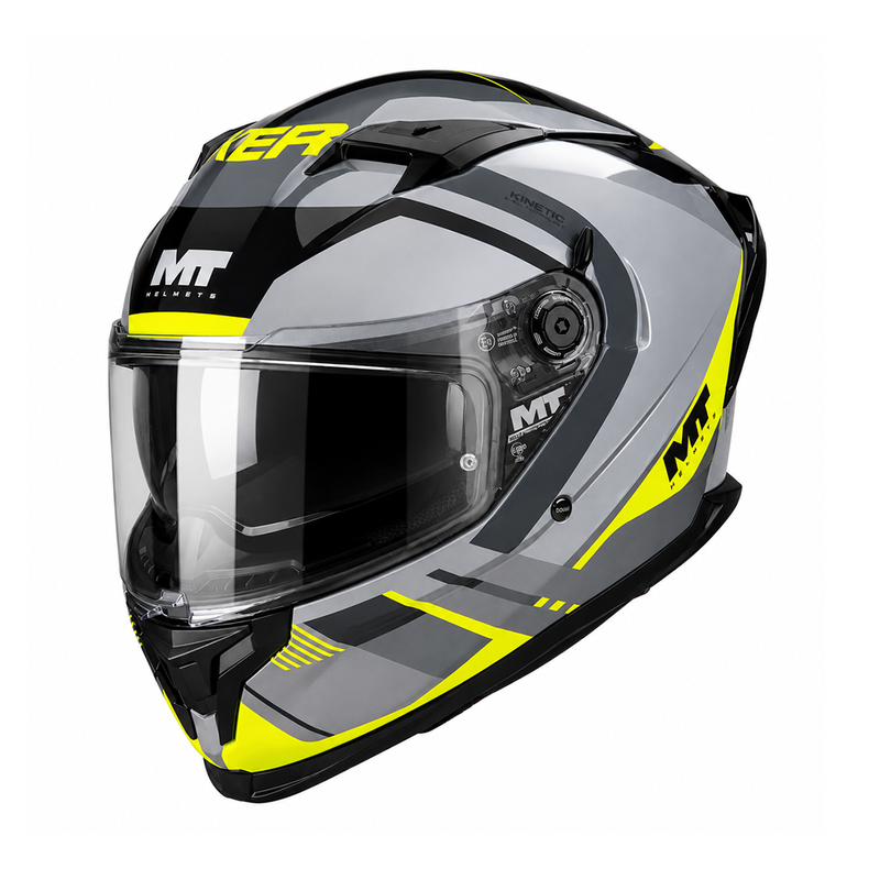 MT Braker SV Inception Helmet C2 Gloss Black/Grey/Yellow