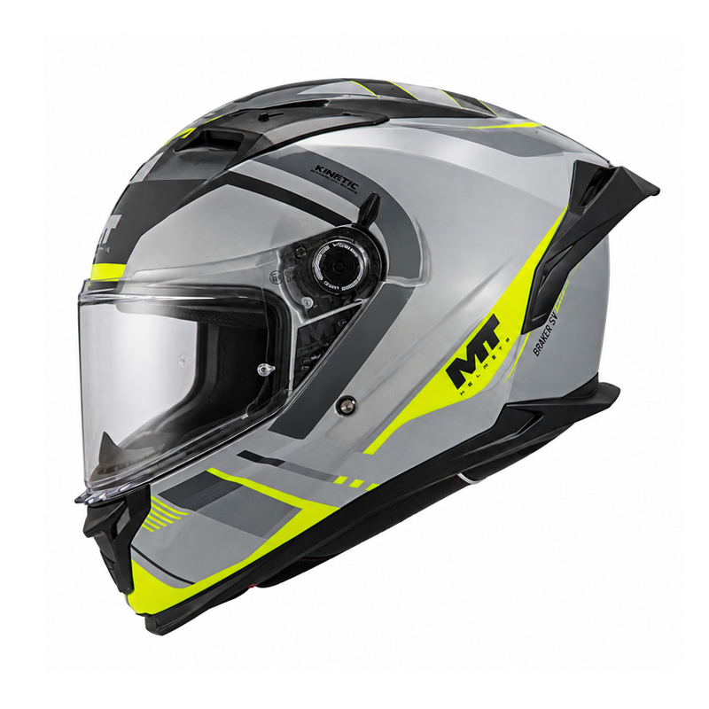 MT Braker SV Inception Helmet C2 Gloss Black/Grey/Yellow