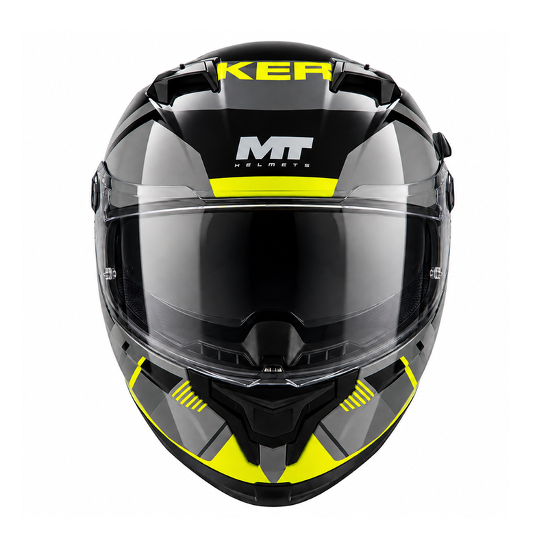 MT Braker SV Inception Helmet C2 Gloss Black/Grey/Yellow