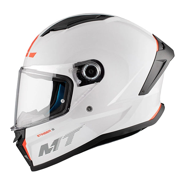MT Stinger 2 Pure A1 Gloss White Full Face Helmet
