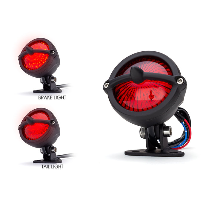 Max-Inc Matte Black Alloy Bobber LED Stop / Tail Light