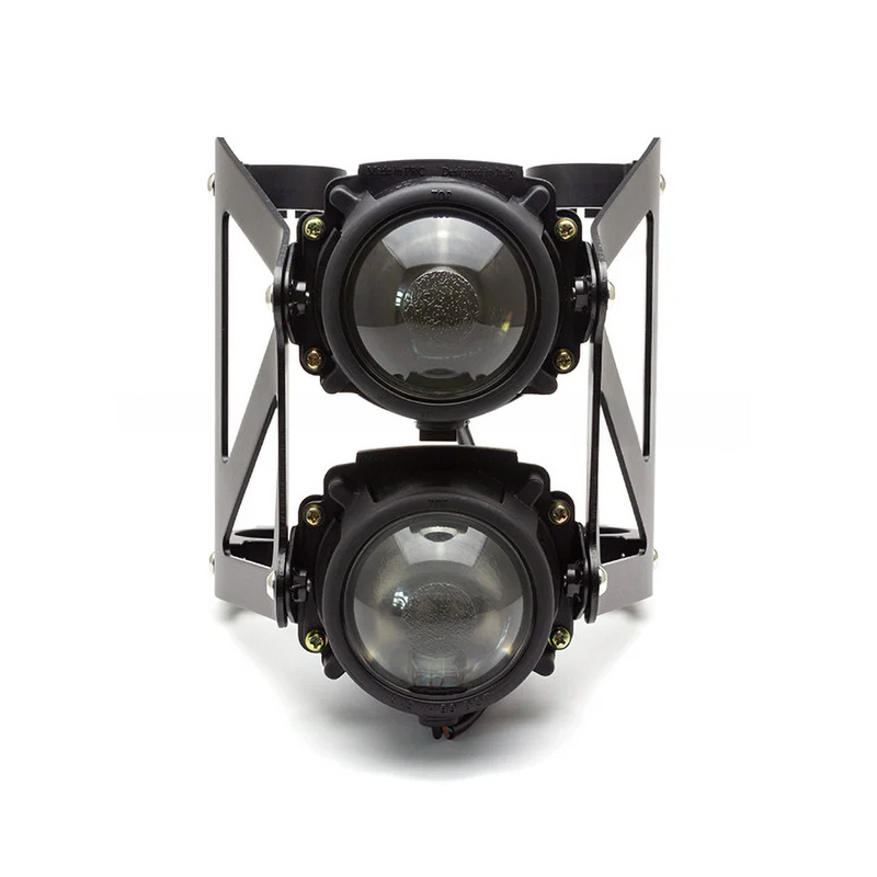 Max-Inc Max Dual Stacked Street-fighter Motorcycle Headlight DOT Adjustable Clamps