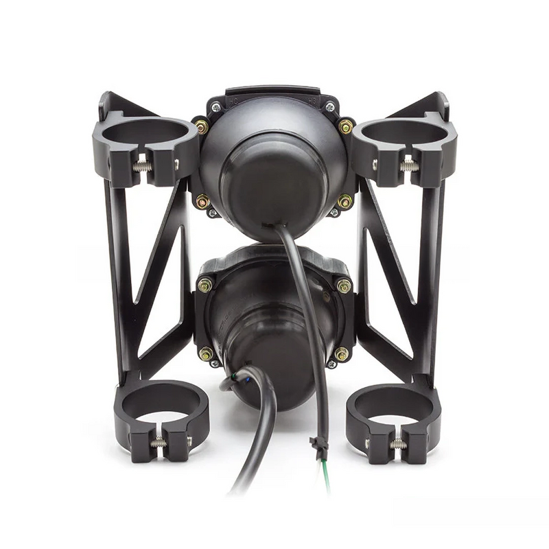 Max-Inc Max Dual Stacked Street-fighter Motorcycle Headlight DOT Adjustable Clamps