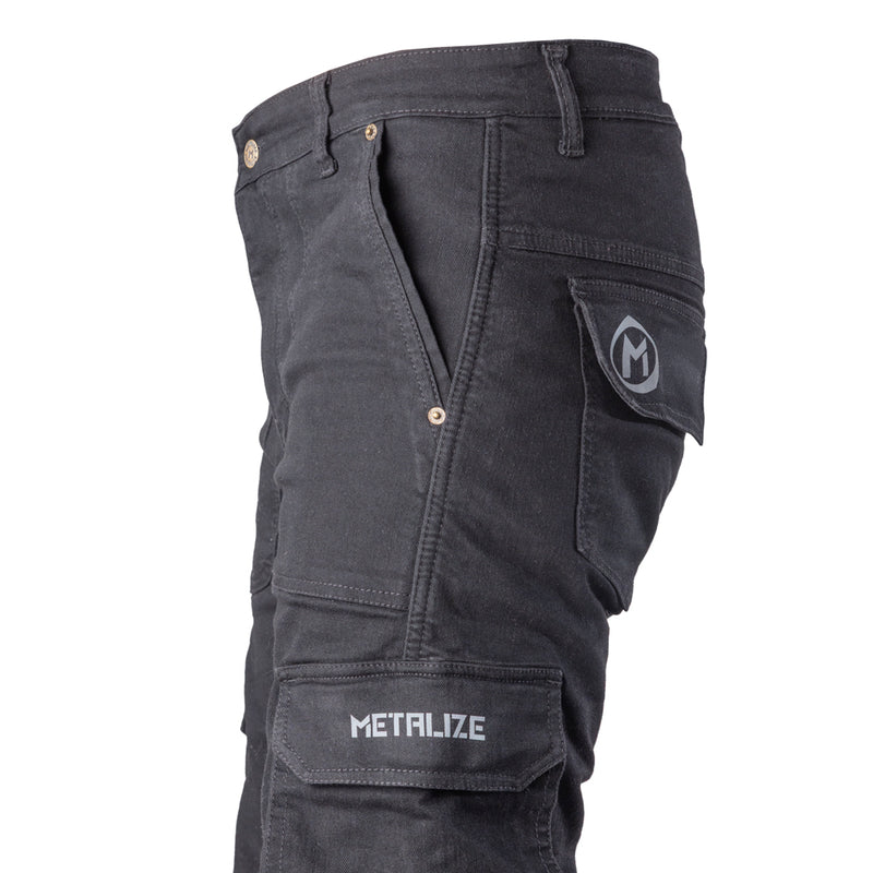 Metalize Black Cargo Pants