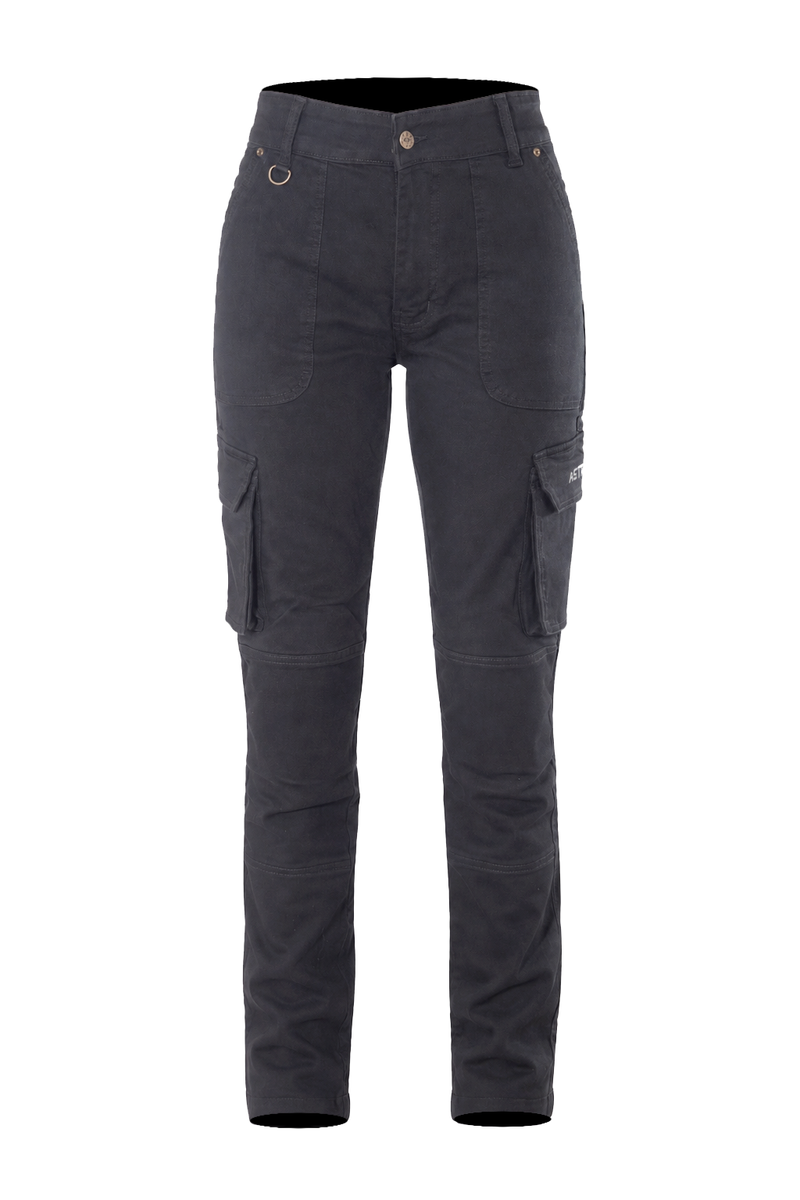 Metalize Ladies Black Cargo Pants
