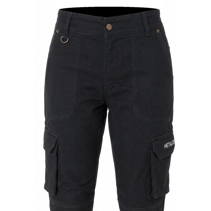Metalize Ladies Black Cargo Pants