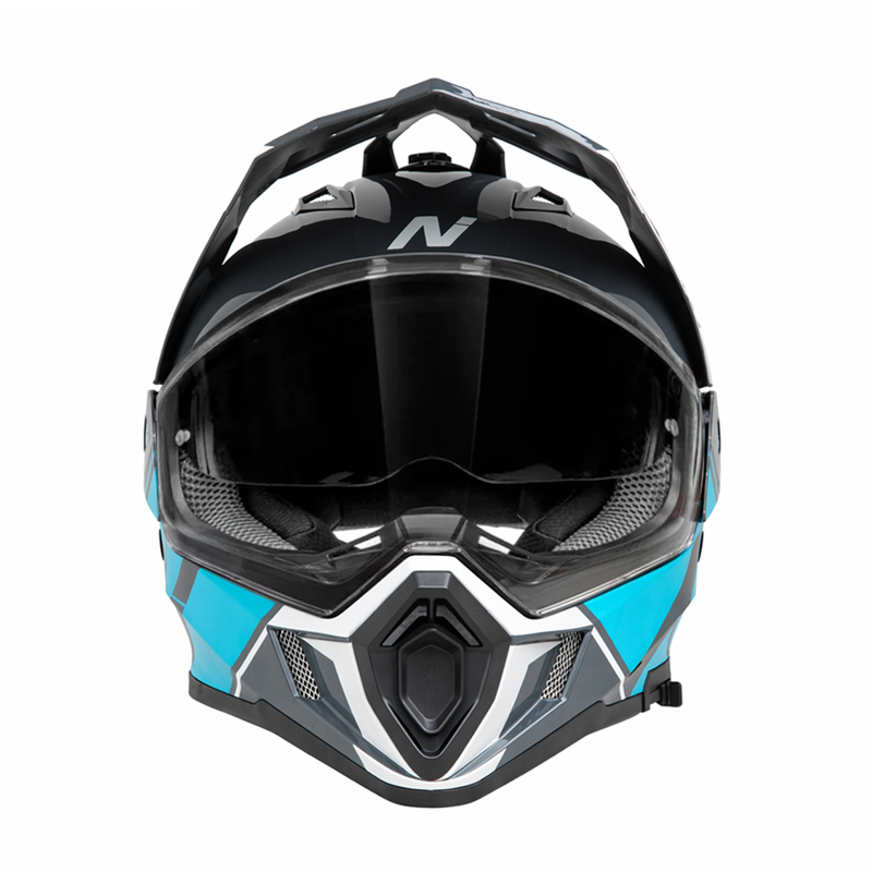 Nitro MX780 Podium Adventure Helmet Gun/Red/Light Blue
