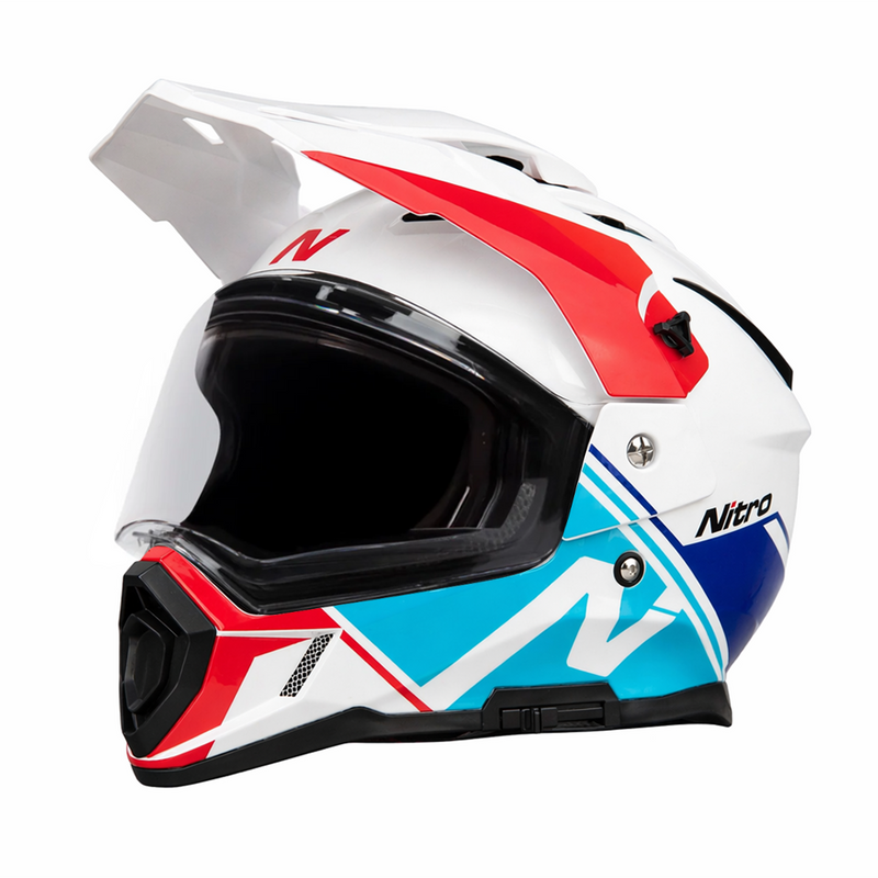 Nitro MX780 Podium Adventure Helmet White/Blue/Red