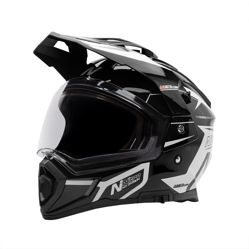 Nitro MX780 Podium Adventure Helmet Black/White