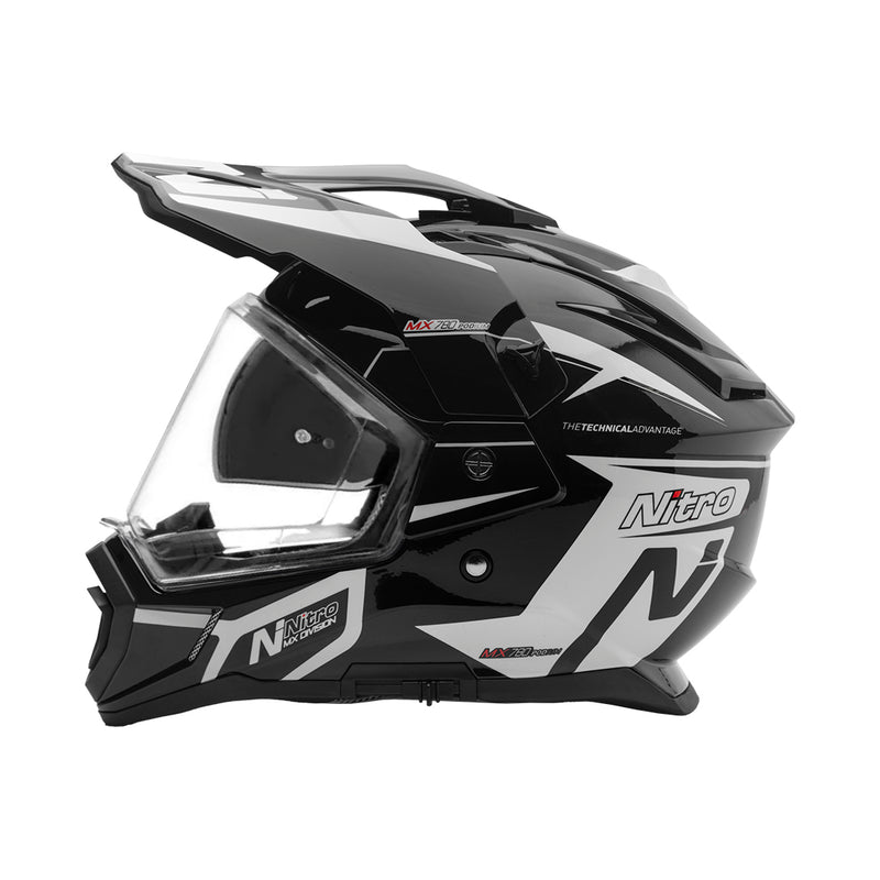 Nitro MX780 Podium Adventure Helmet Black/White