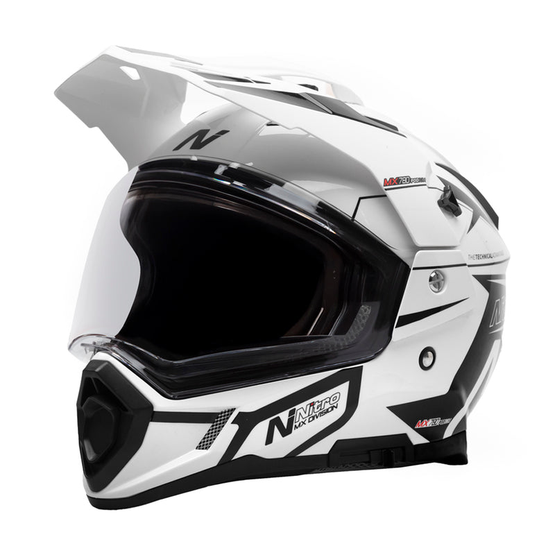 Nitro MX780 Podium Adventure Helmet White/Black