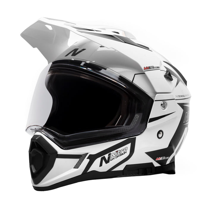 Nitro MX780 Podium Adventure Helmet White/Black