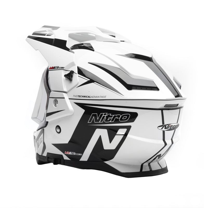 Nitro MX780 Podium Adventure Helmet White/Black