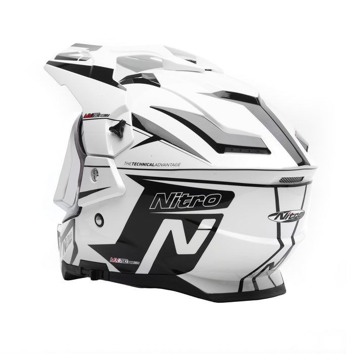 Nitro MX780 Podium Adventure Helmet White/Black
