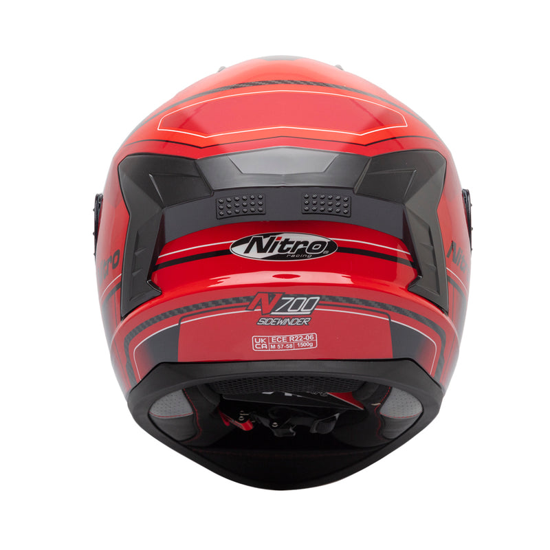 Nitro Sidewinder Full Face Helmet Red/Black