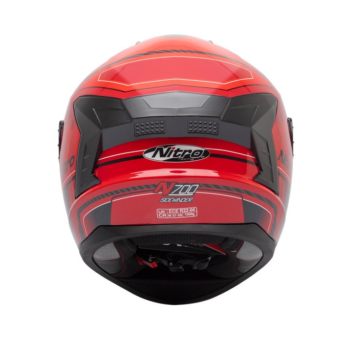 Nitro Sidewinder Full Face Helmet Red/Black