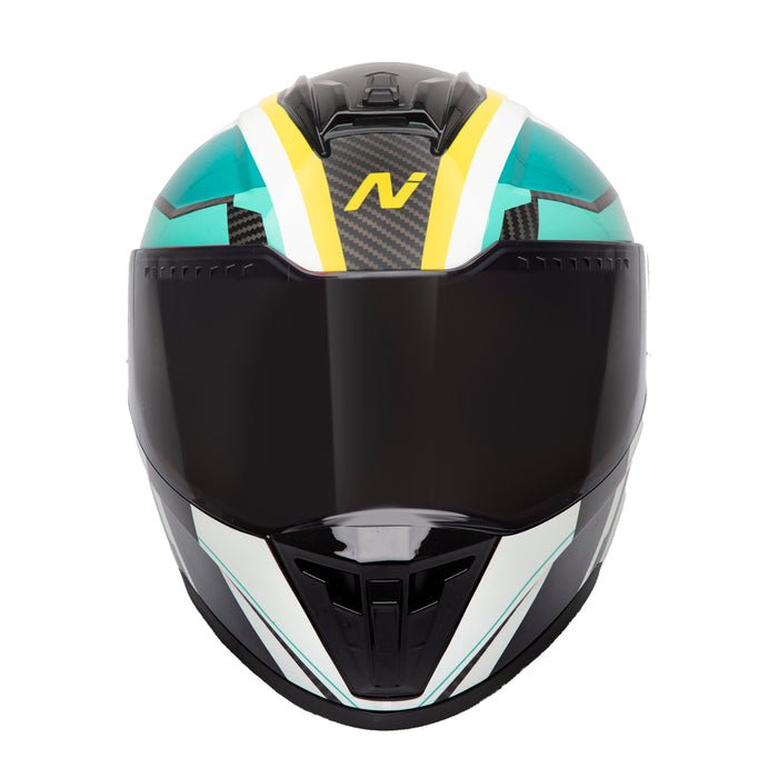 Nitro Sidewinder Full Face Helmet Teal/Yellow