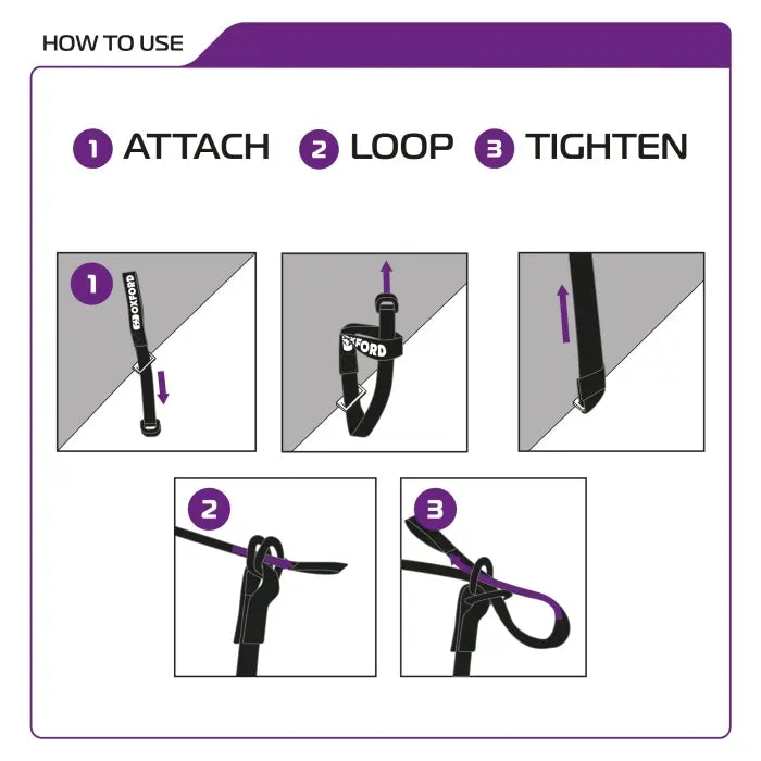 Oxford Atlas D-Ring 26mm x 1.2m Black (Pair)