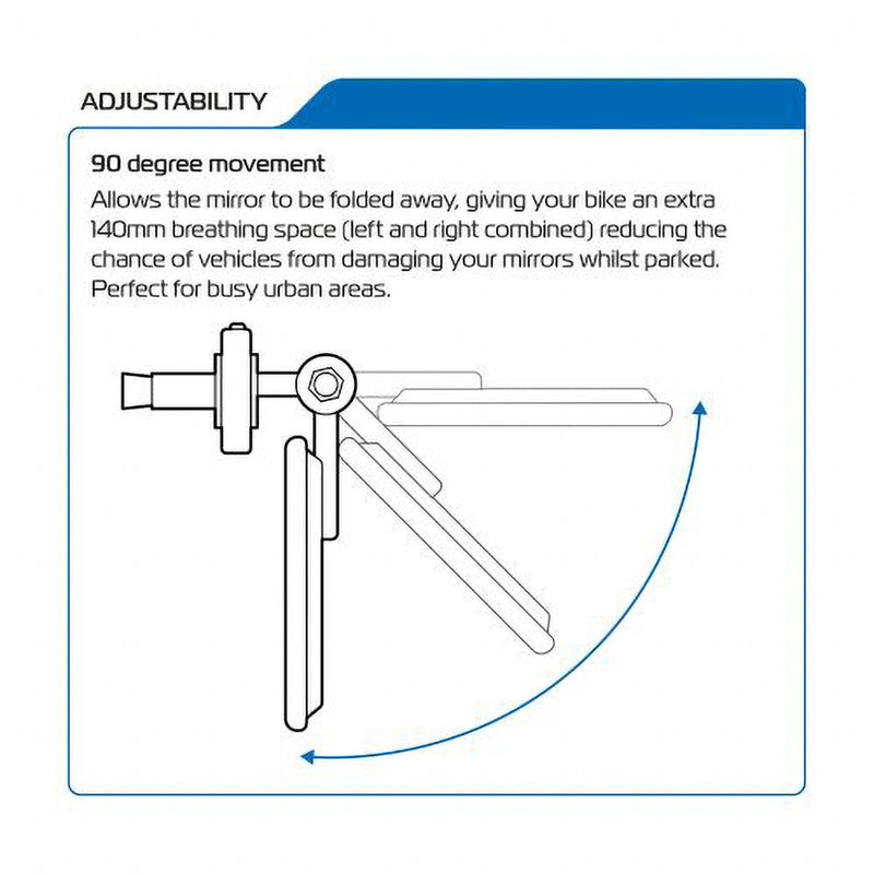 Oxford Fold-Away Bar End Mirrors