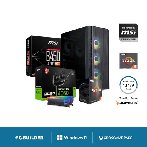 PCBuilder AMD Ryzen 5 5600X BARRICADE Windows 11 Gaming PC-0