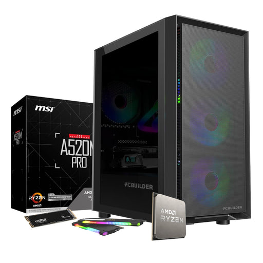 PCBuilder AMD Ryzen 5 5600GT DEFENDER Windows 11 Gaming PC-1