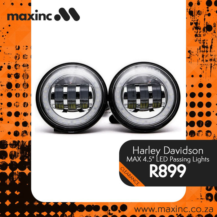 MAX 4.5" LED Passing Lights for Harley Davidson with DRL & Indicator