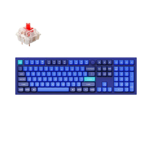 Keychron Q6 100% Red G Pro Switches Aluminium RGB Wired Keyboard - Blue-0