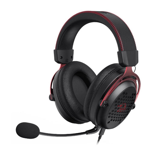 REDRAGON Over-Ear DIOMEDES Honeycomb 3.5mm AUX Gaming Headset - Black-0
