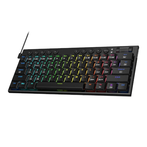 REDRAGON Horus Mini 61Key Red Switch RGB Low Profile Gaming Mechanical Keyboard - Black-1