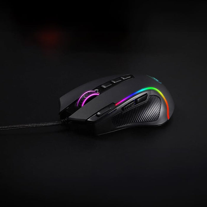 REDRAGON PREDATOR 4000DPI RGB Ergo Gaming Mouse - Black-4