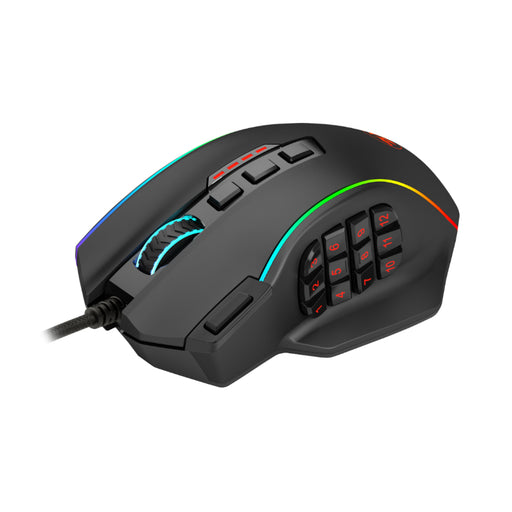 REDRAGON PERDICTION 4 12400DPI RGB MMO Ergo Gaming Mouse - Black-1