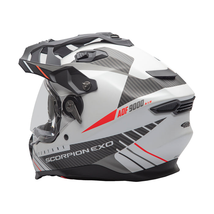 Scorpion ADF-9000 Air Feat Helmet - White/Black/Red Matt
